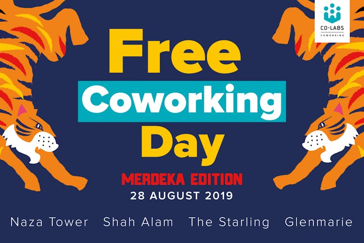 Free Coworking Day Merdeka Edition : 28th August 2019 (4 locations)