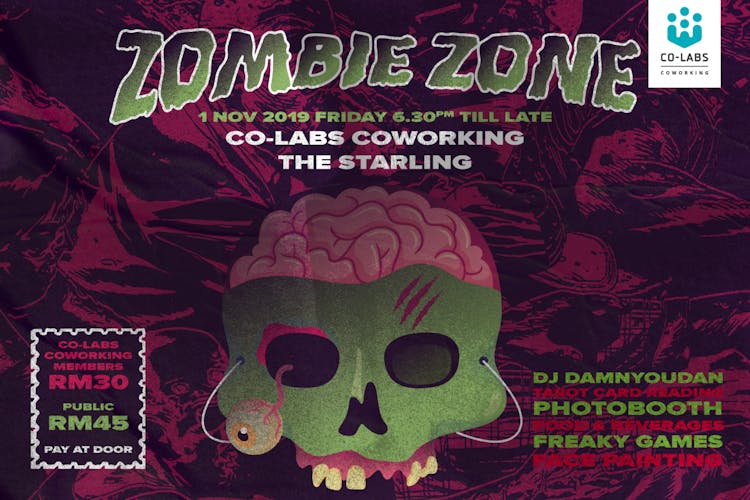 Co-labs Coworking presents: Zombie Zone : a spooky night of excitement & frights